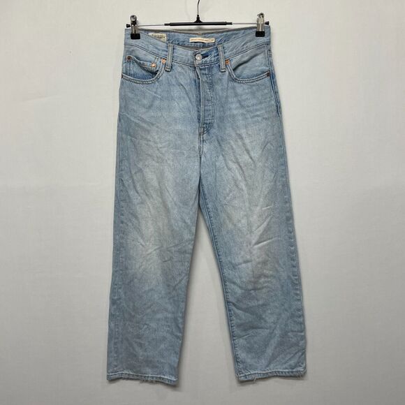 Levi's Denim - Levi's Women Ribcage Straight Ankle Jeans Size 27 Blue Denim B338 -17